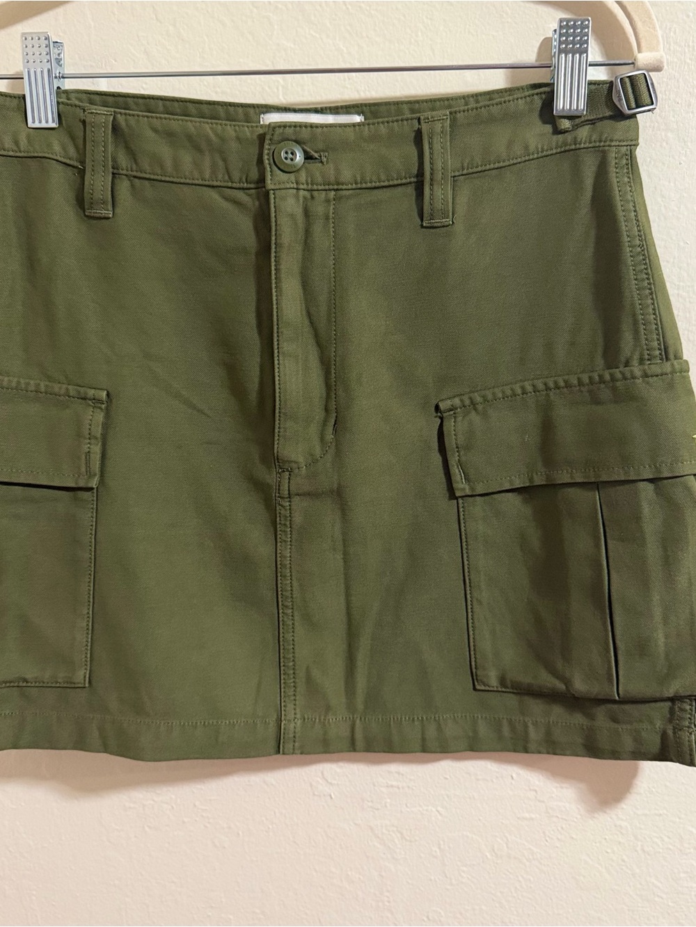 Aritzia Tna Supply Cargo Mini cotton Skirt Olive Green Utility Gorpcore Y2K 8 - Picture 3 of 14